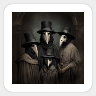 Plague doctor family Sticker